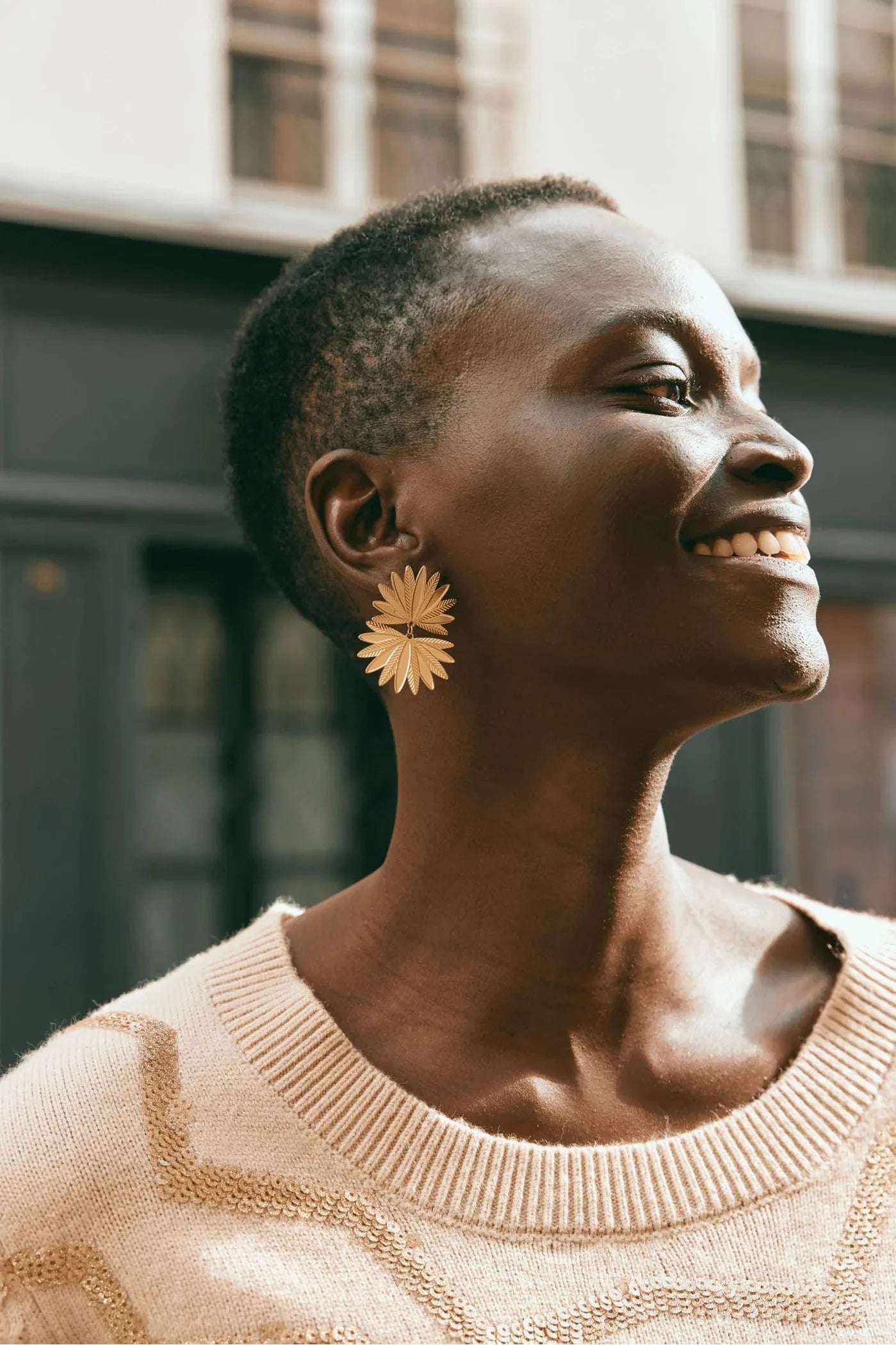 Laax Earrings Drop, Fan or Petal
