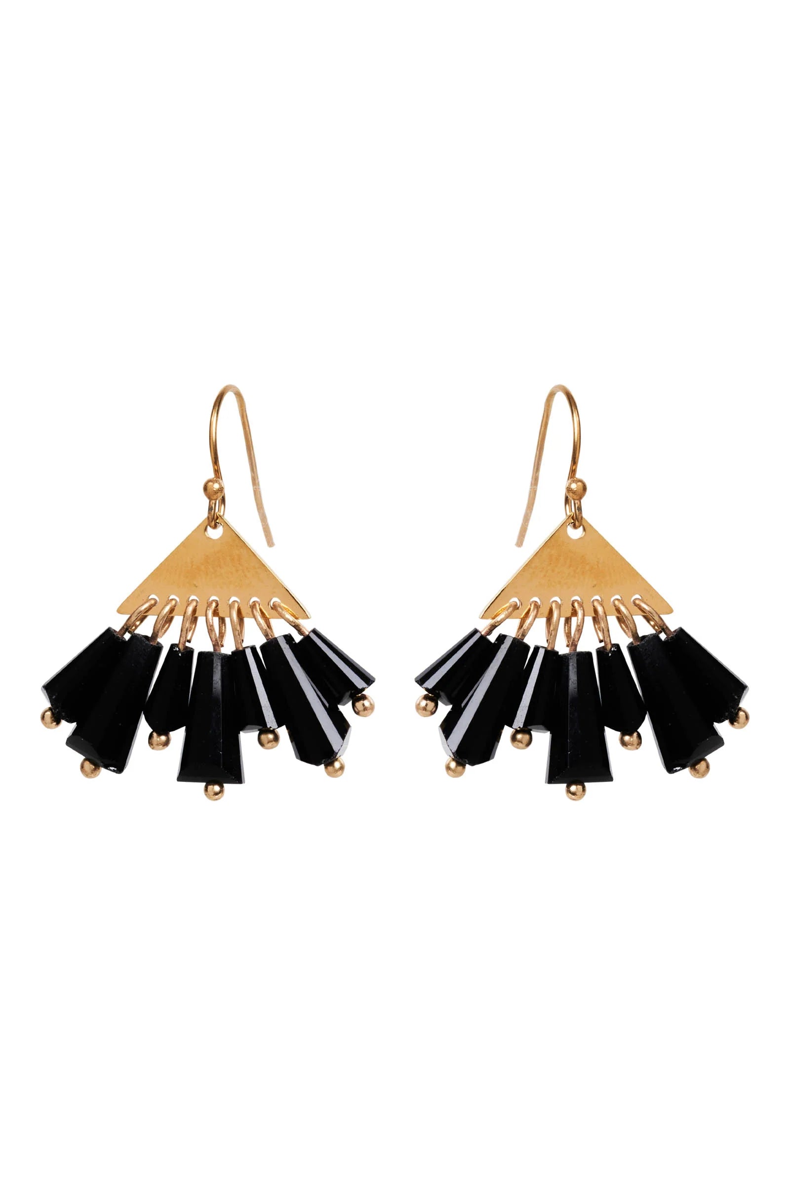 Eb and Ive Manta Tassel Earrings Teal, Hazel, Black