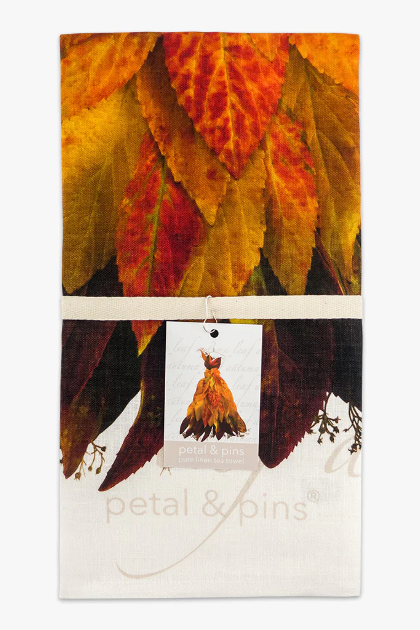 Petal & Pins Autumn Leaf Dress Tea Towel