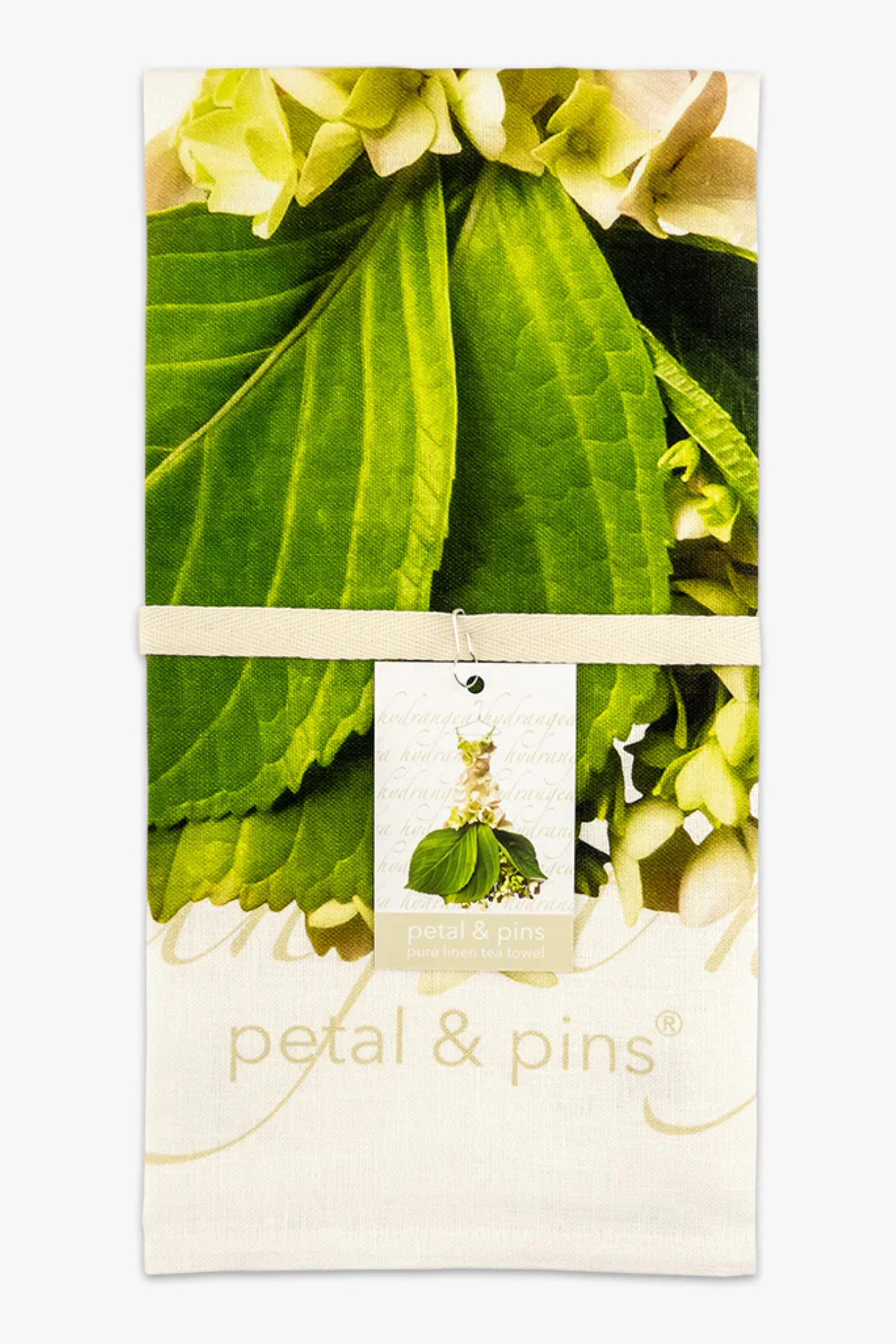 Petal & Pins Cream Hydrangea Gown Tea Towel