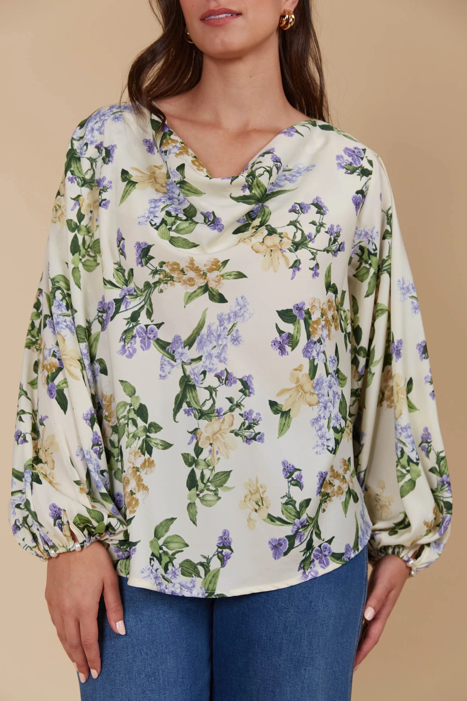 Isle of Mine Maia Cowl Top Ethereal