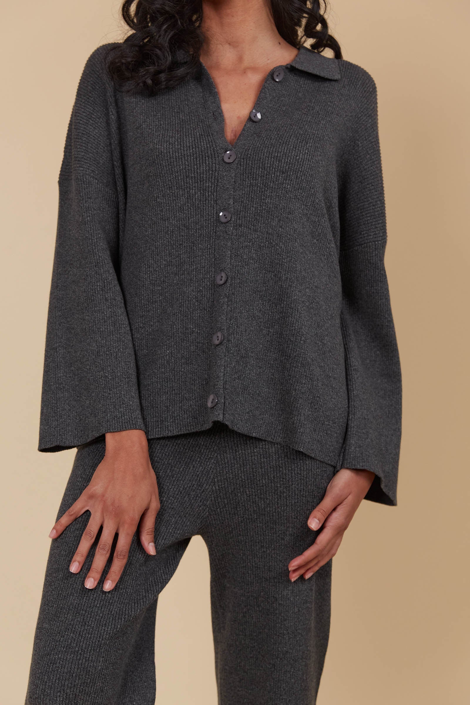 Isle of Mine Tala Knit Shirt Ash