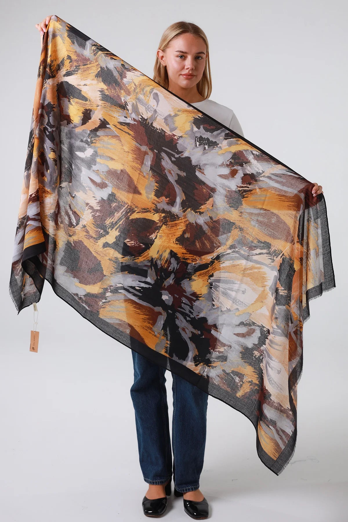 Lemon Tree Autumn Abstract Scarf
