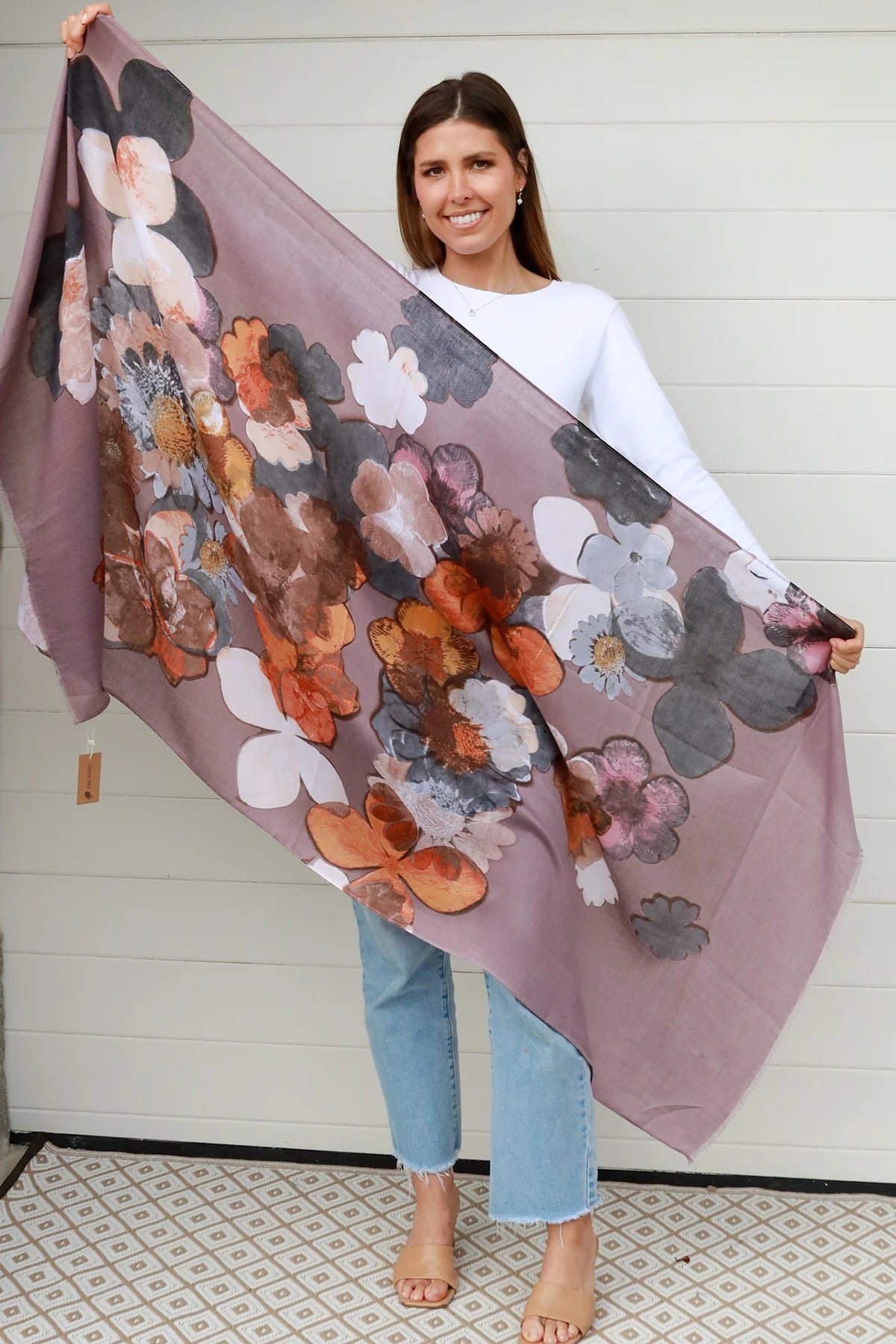 Lemon Tree Large Lilac Petal Scarf
