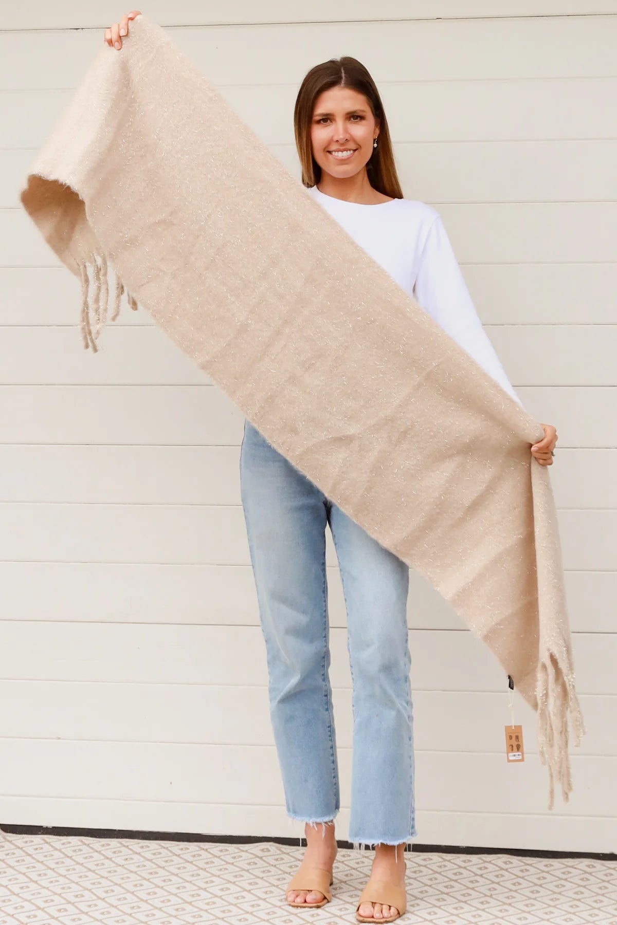 Lemon Tree Clotted Cream Fluffy Scarf