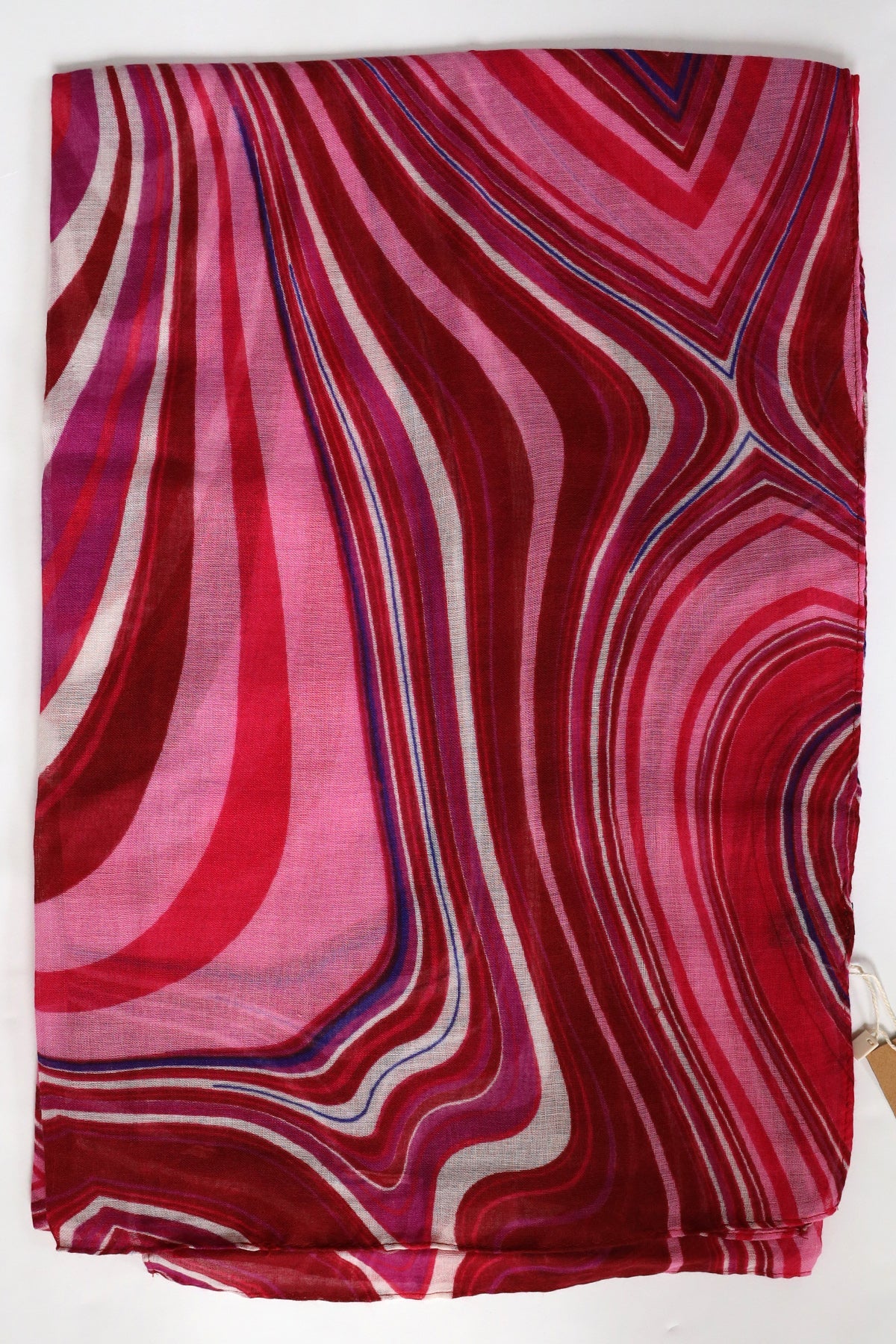 Lemon Tree Red Pink Swirl Scarf