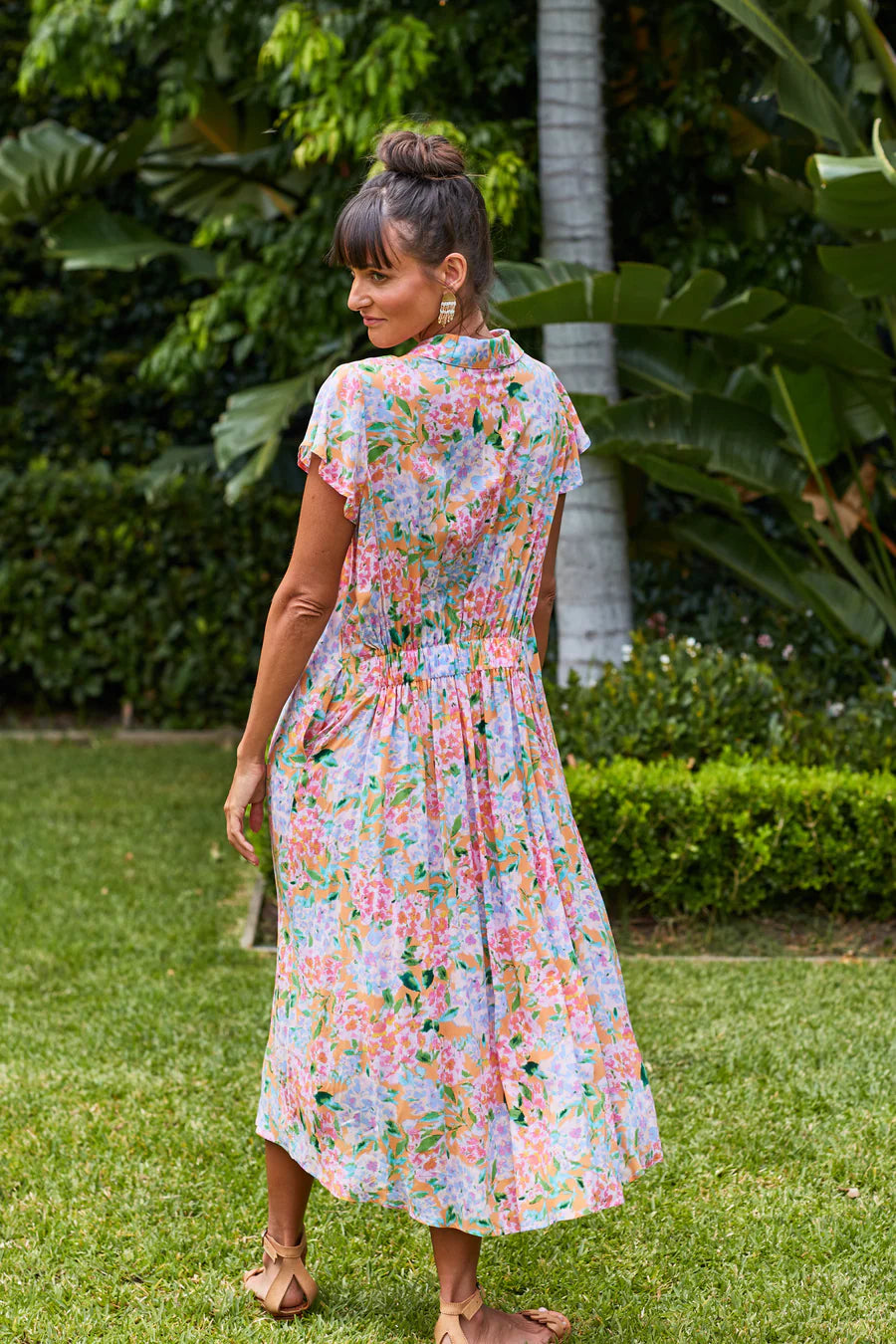 Botanical Shirt Dress Salt Hydrangea