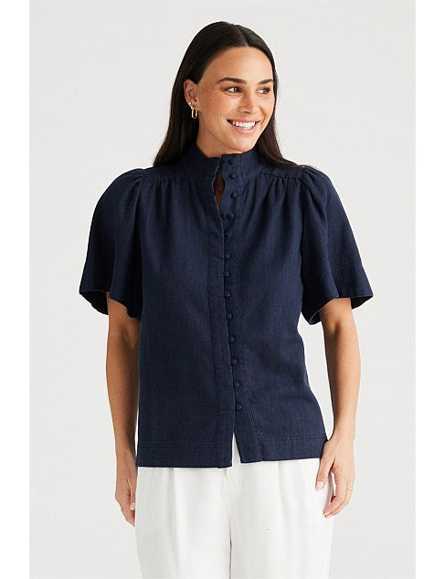Brave and True Penelope Top Navy