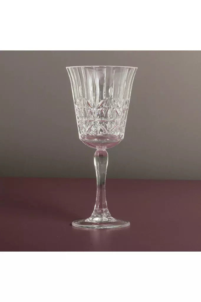 Acrylic Pavilion Wine Glass - Pink & Clear