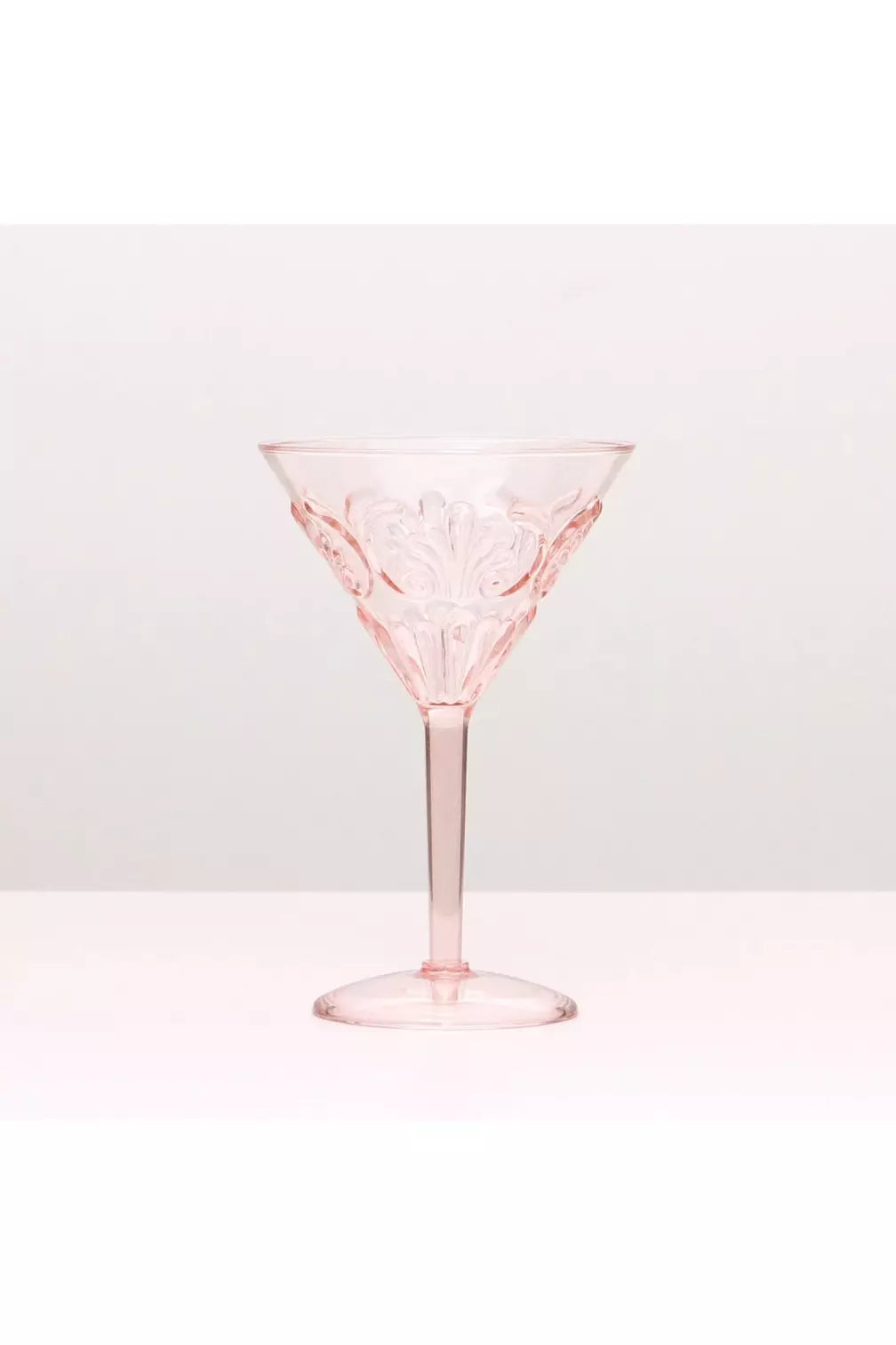 Acrylic Martini Glass - Pink & Clear