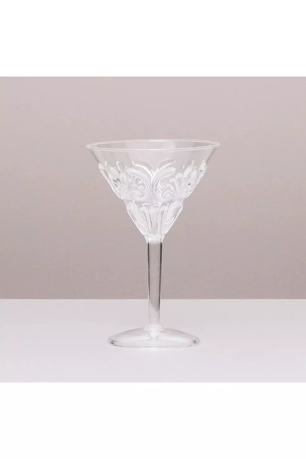 Acrylic Martini Glass - Pink & Clear